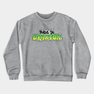 Made in Brixton I Garffiti I Neon Colors I Green Crewneck Sweatshirt